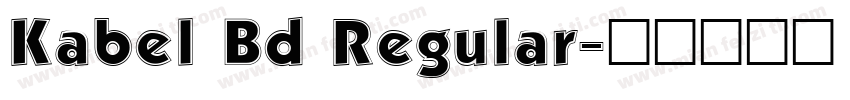 Kabel Bd Regular字体转换